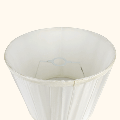 Laura Ashley Cream Satin Pleated Drum Lampshade