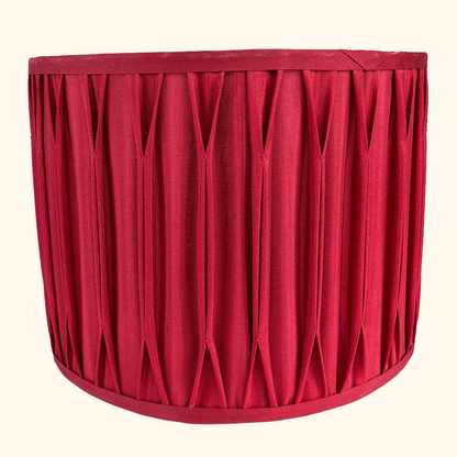 Laura Ashley Berry Red Pleated Drum Lampshade