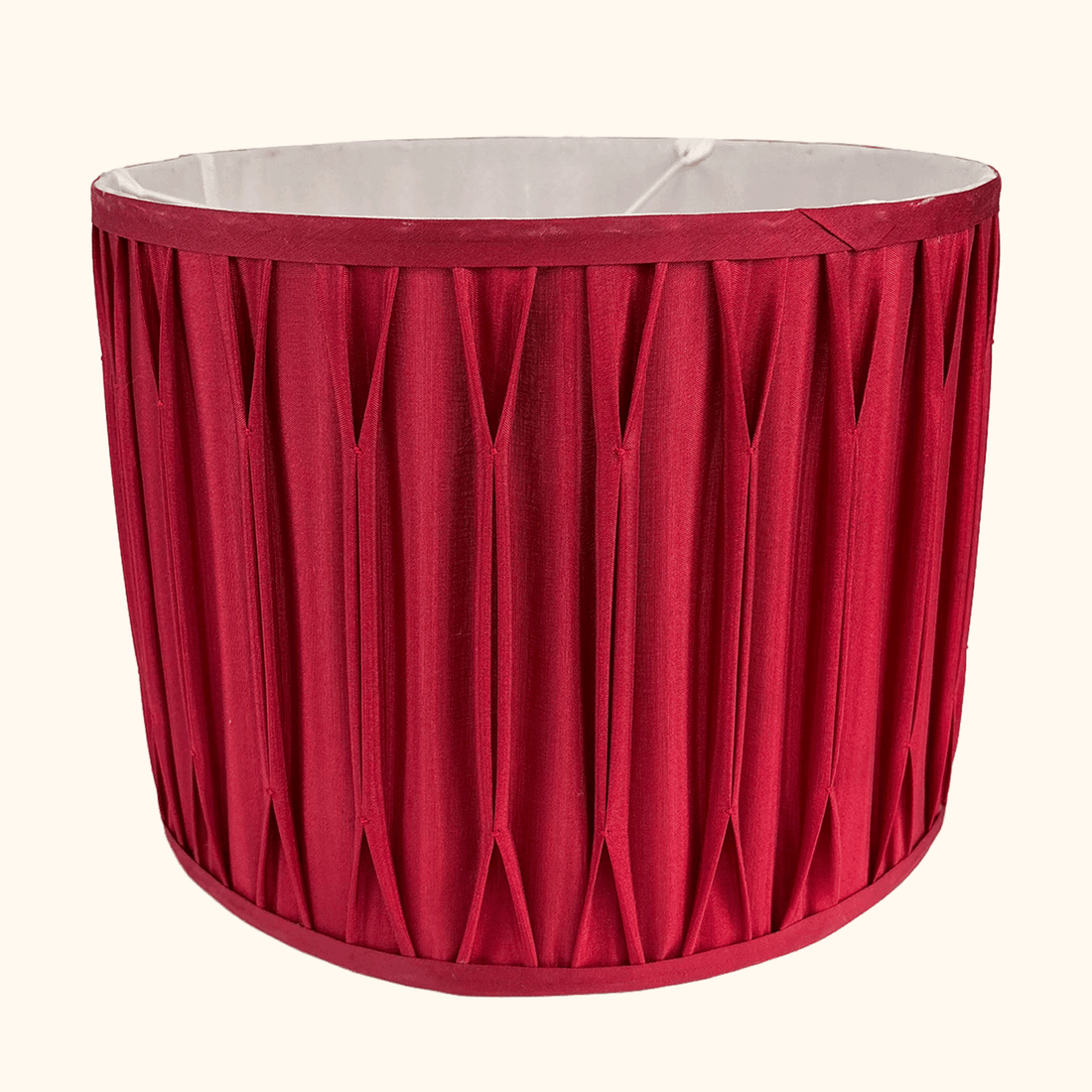 Laura Ashley Berry Red Pleated Drum Lampshade