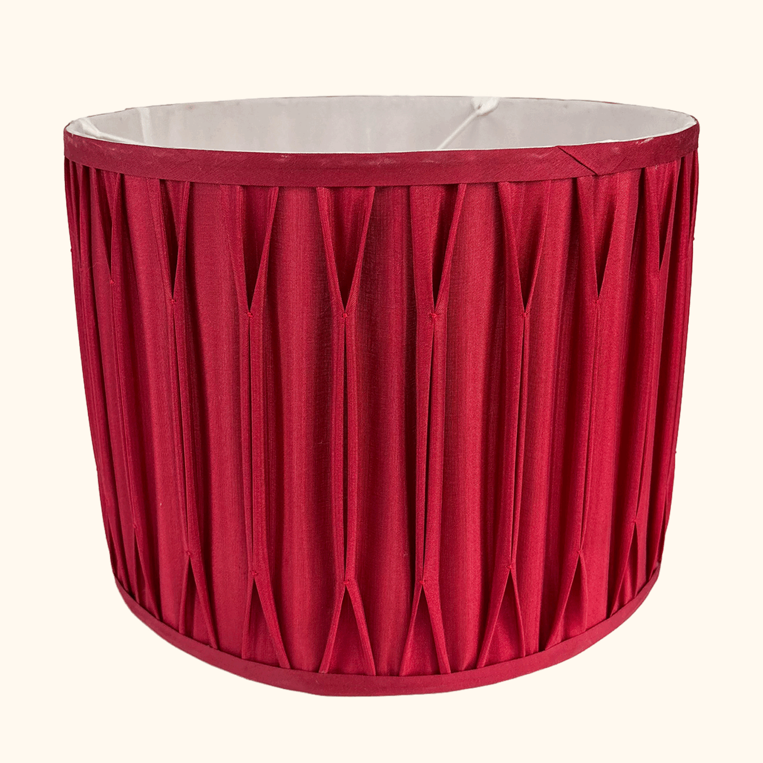 Laura Ashley Berry Red Pleated Drum Lampshade