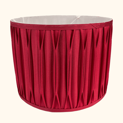 Laura Ashley Berry Red Pleated Drum Lampshade