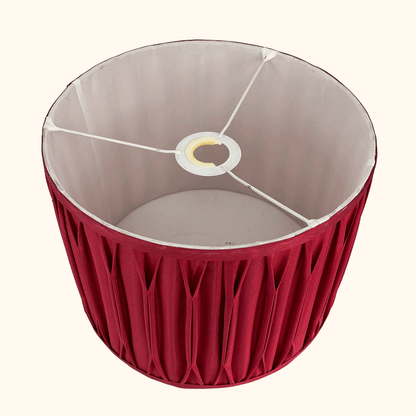 Laura Ashley Berry Red Pleated Drum Lampshade