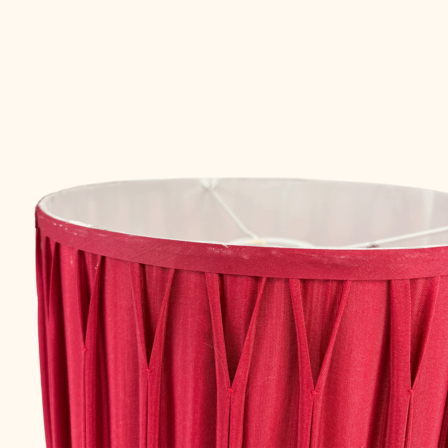 Laura Ashley Berry Red Pleated Drum Lampshade