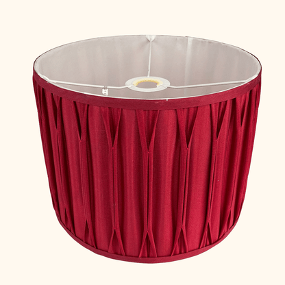 Laura Ashley Berry Red Pleated Drum Lampshade