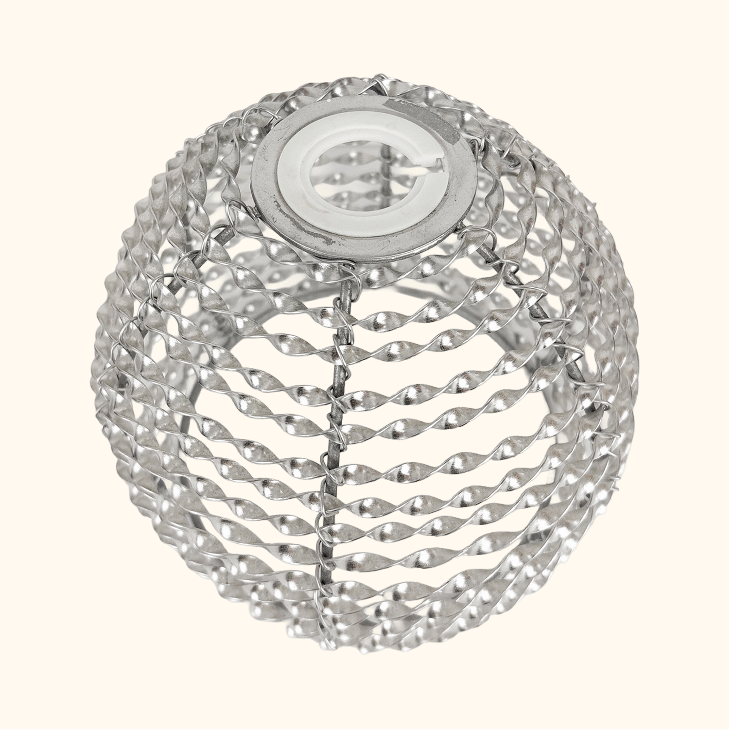 Laura Ashley Silver Metal Twist Lampshade