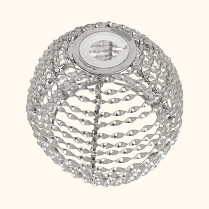 Laura Ashley Silver Metal Twist Lampshade