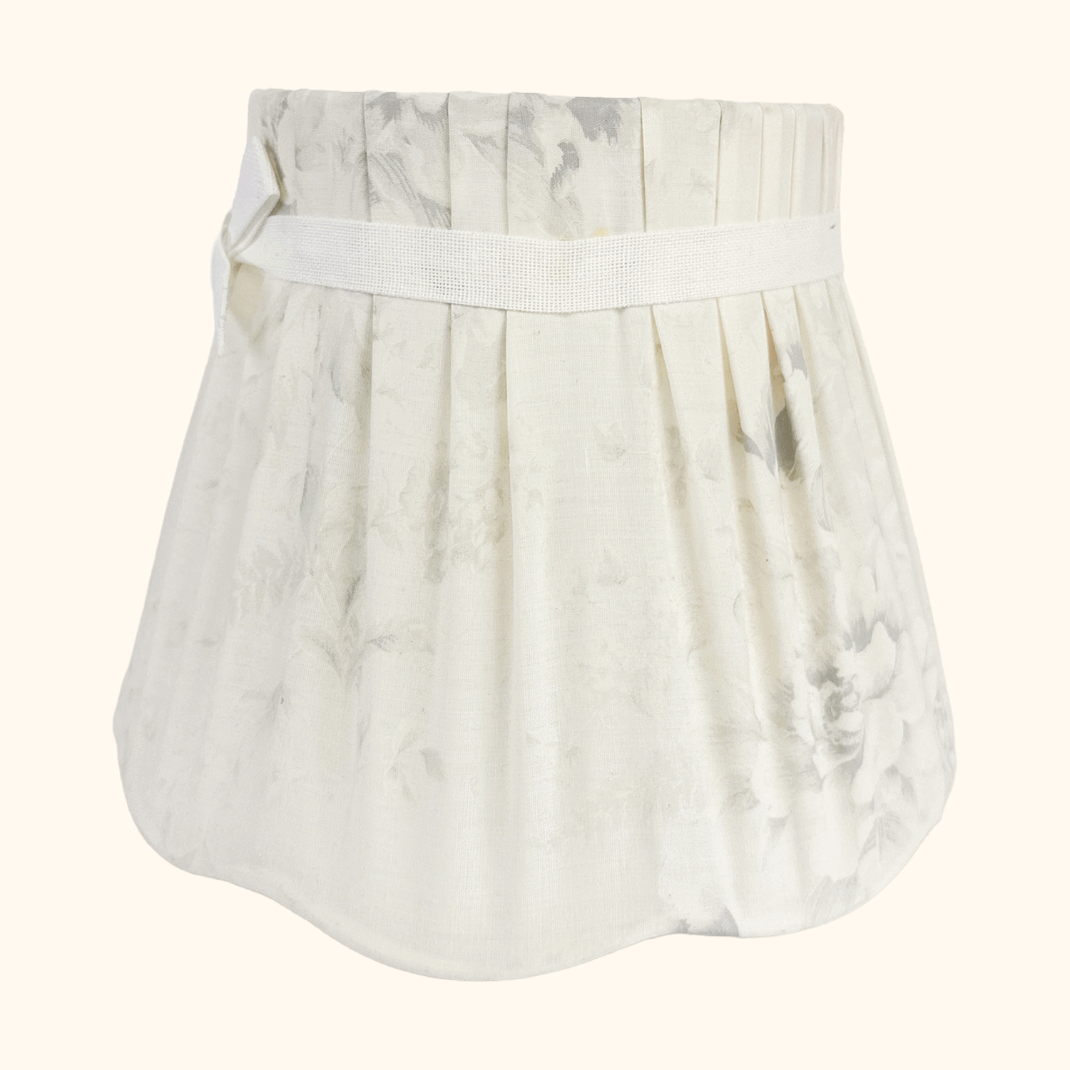 Small Pleated Floral Fabric Lampshade