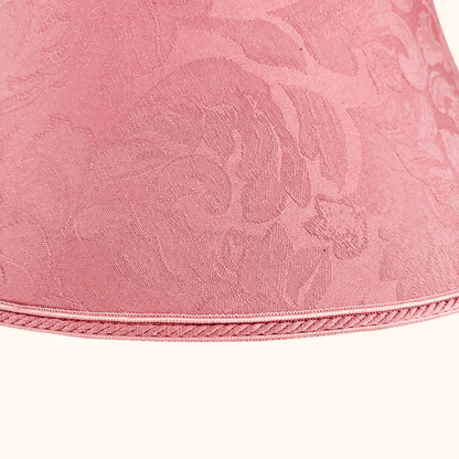 Large Pink Damask Fabric Bell Lampshade