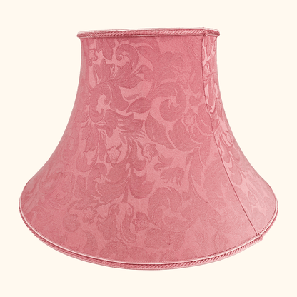Large Pink Damask Fabric Bell Lampshade
