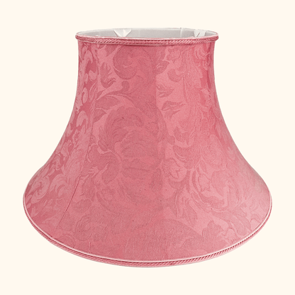 Large Pink Damask Fabric Bell Lampshade