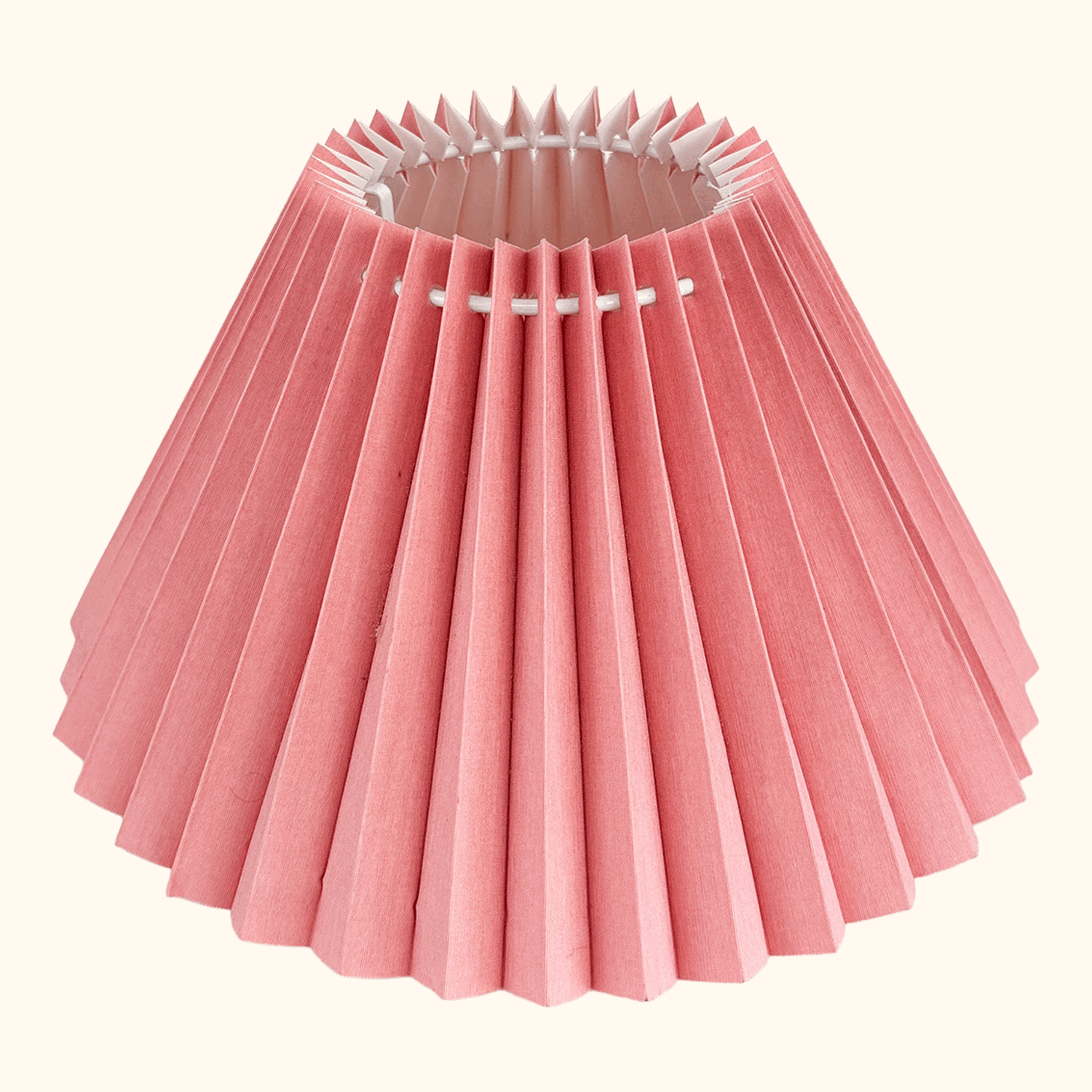 Peach Pink Pleated Cone Lampshade