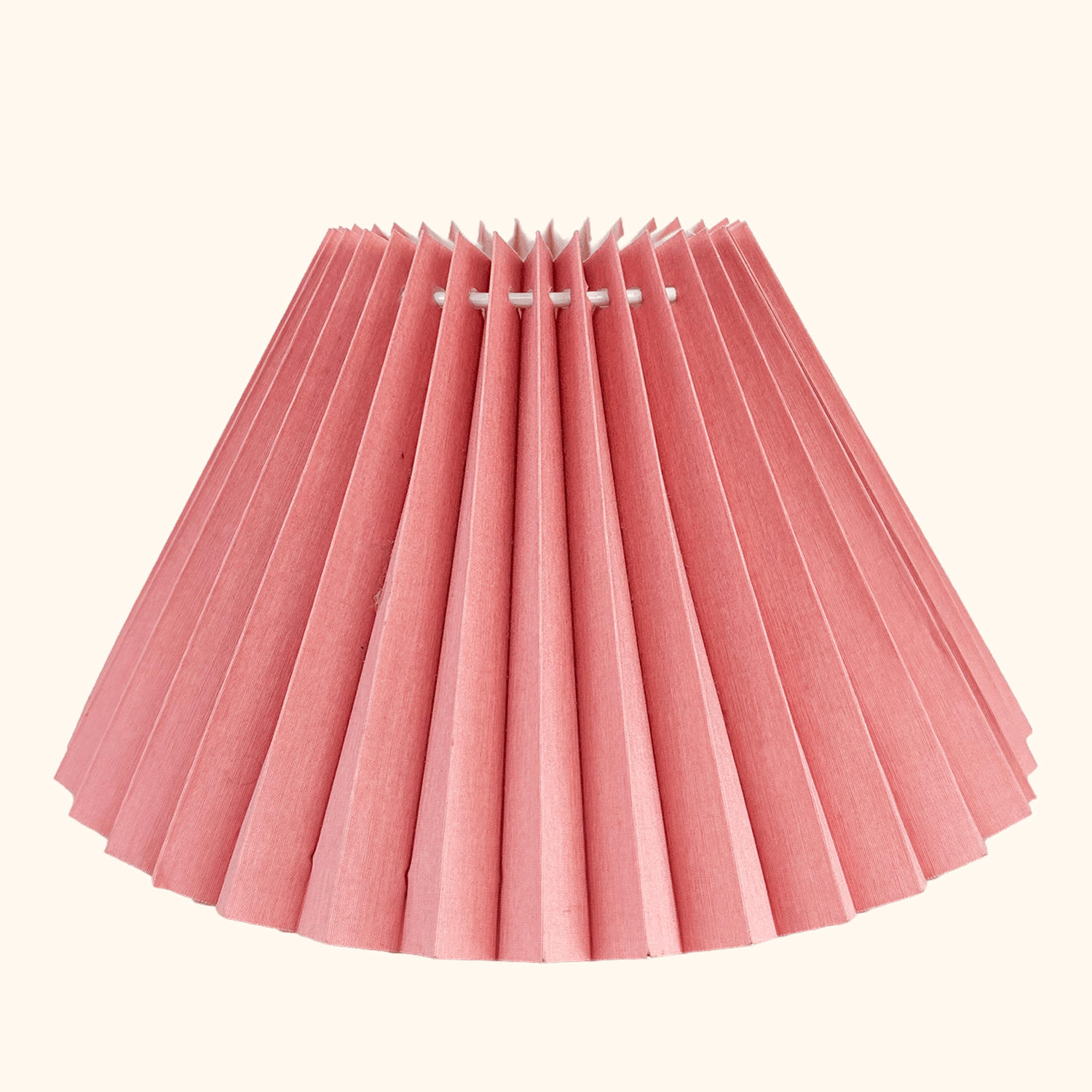 Peach Pink Pleated Cone Lampshade