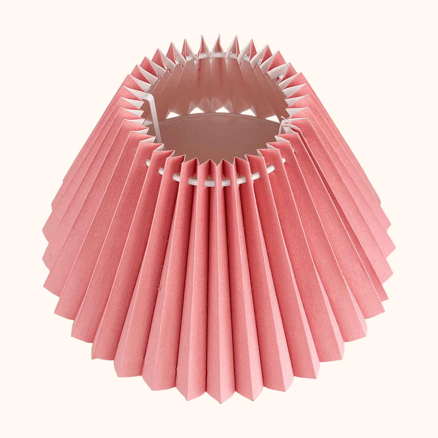 Peach Pink Pleated Cone Lampshade