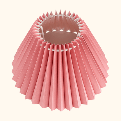 Peach Pink Pleated Cone Lampshade