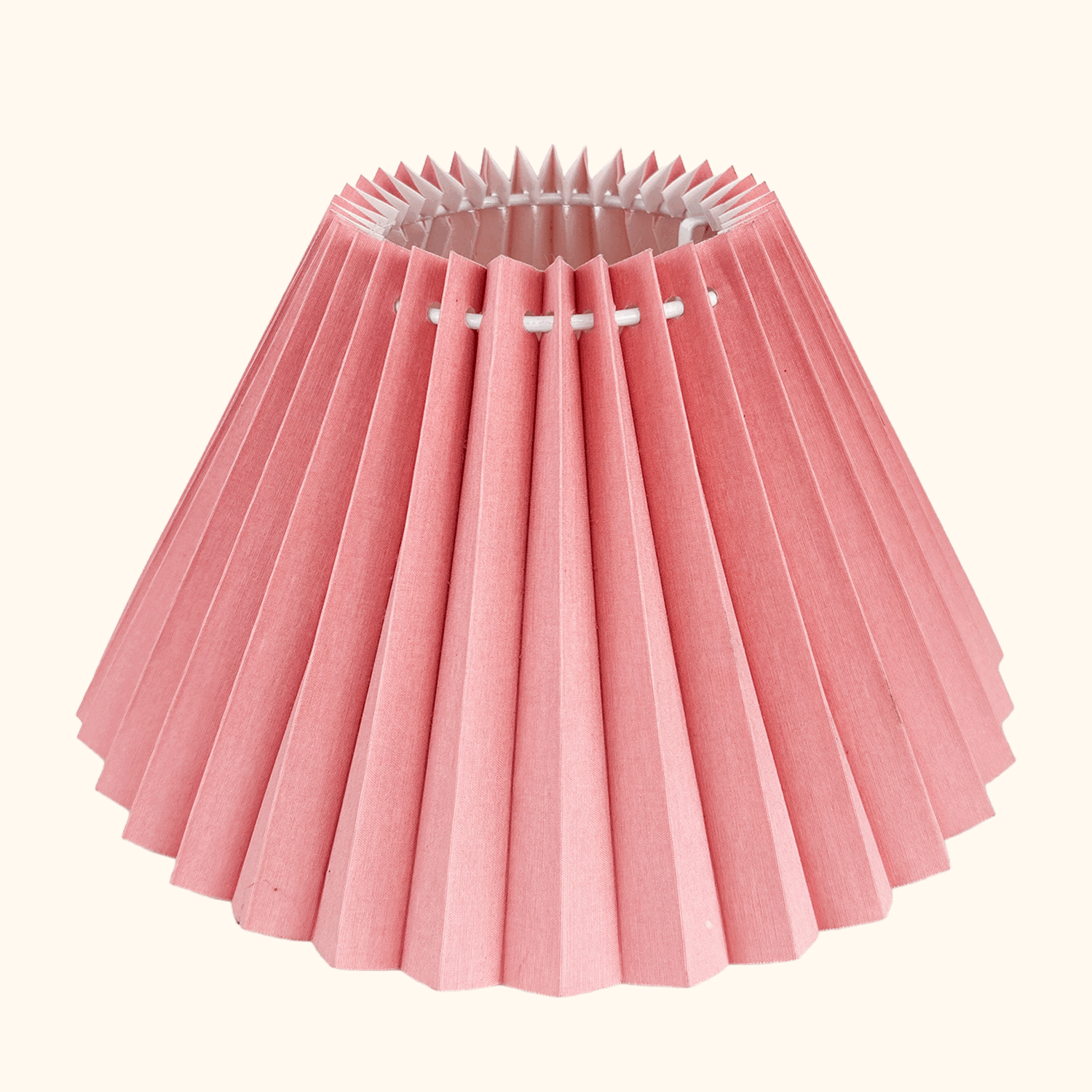 Peach Pink Pleated Cone Lampshade