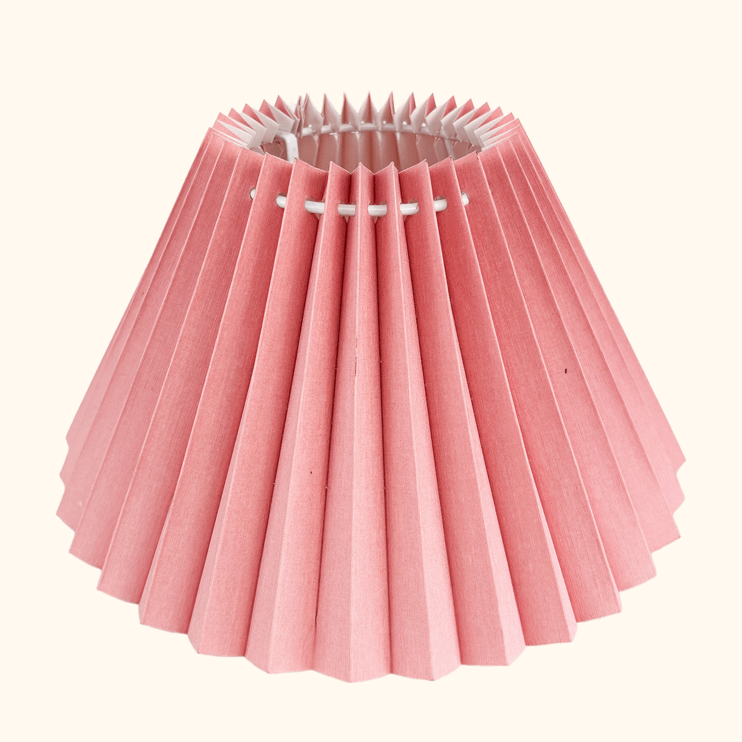 Peach Pink Pleated Cone Lampshade