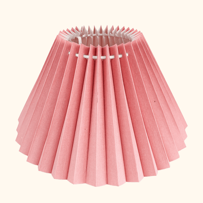 Peach Pink Pleated Cone Lampshade