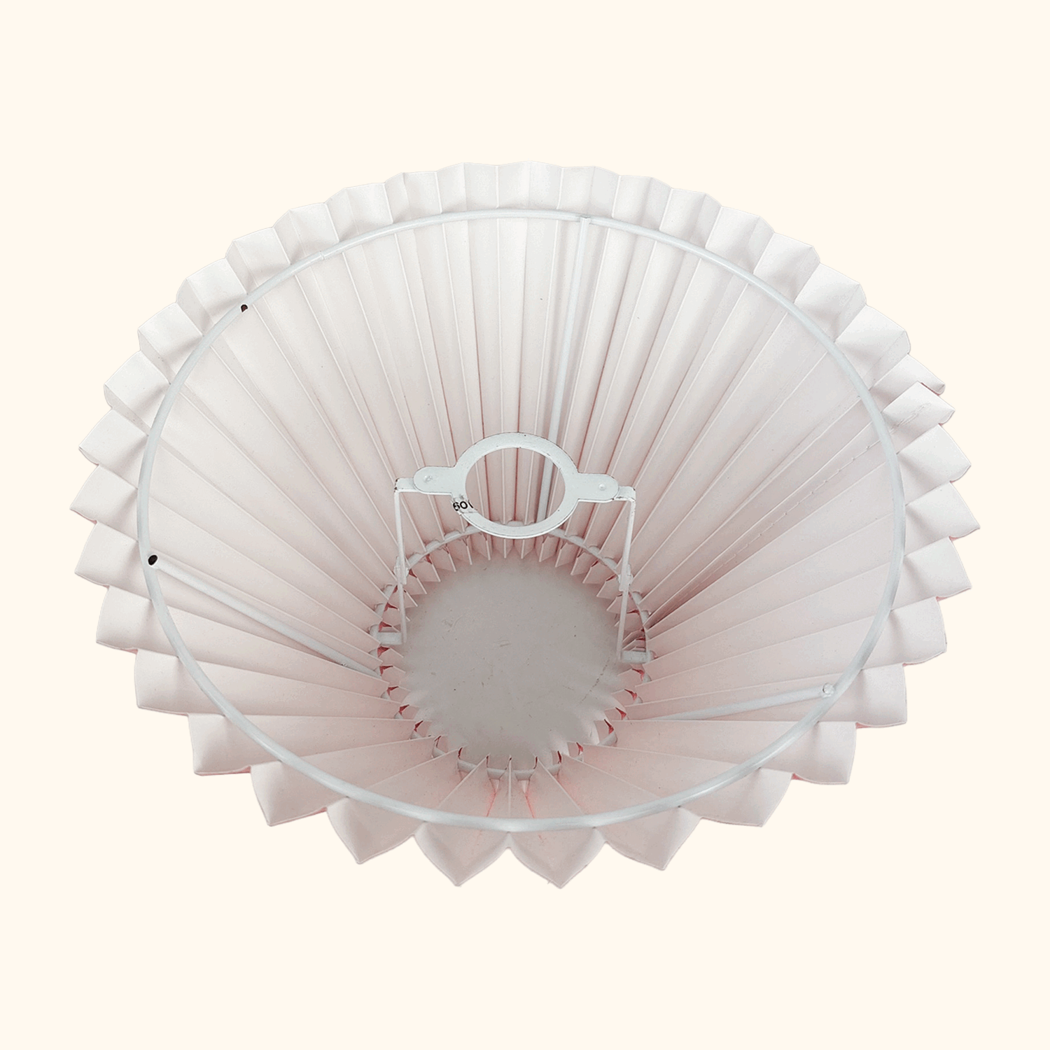 Peach Pink Pleated Cone Lampshade