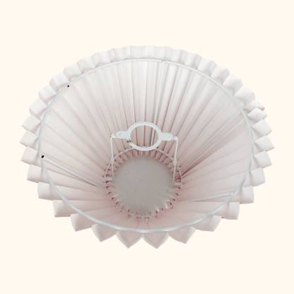 Peach Pink Pleated Cone Lampshade