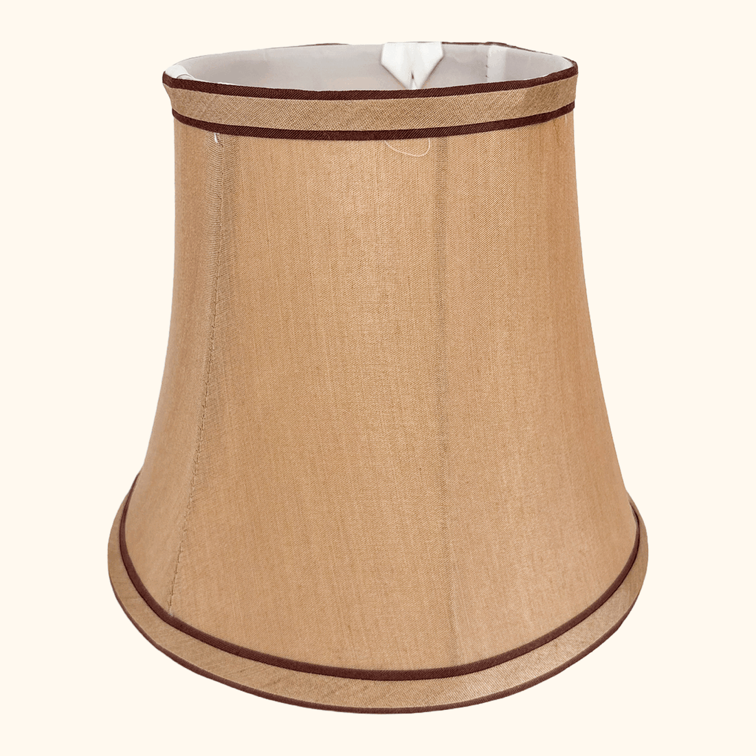 Small Brown Satin Bell Lampshade