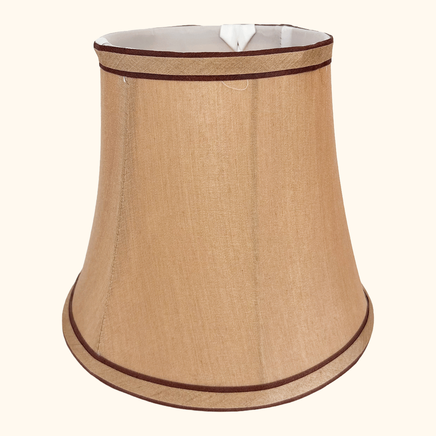 Small Brown Satin Bell Lampshade