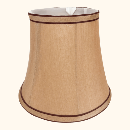 Small Brown Satin Bell Lampshade