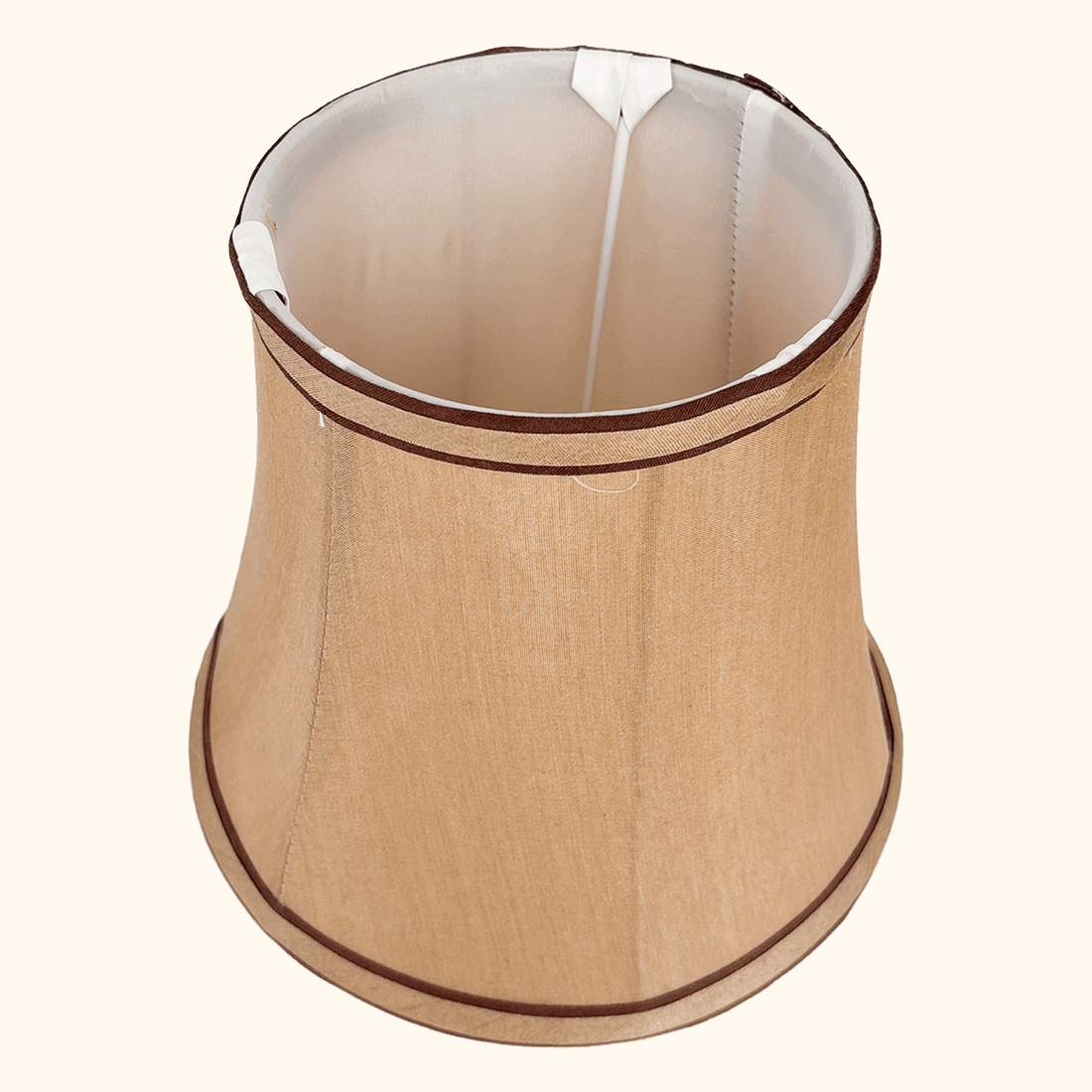 Small Brown Satin Bell Lampshade