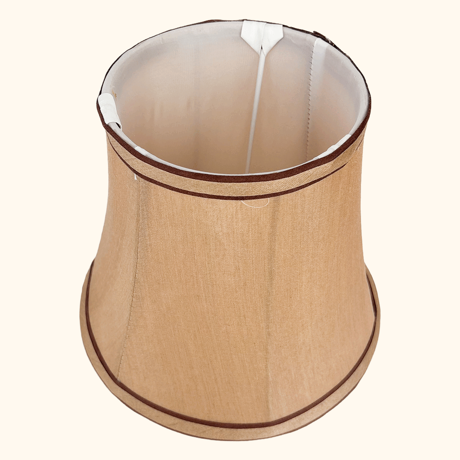 Small Brown Satin Bell Lampshade