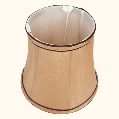 Small Brown Satin Bell Lampshade