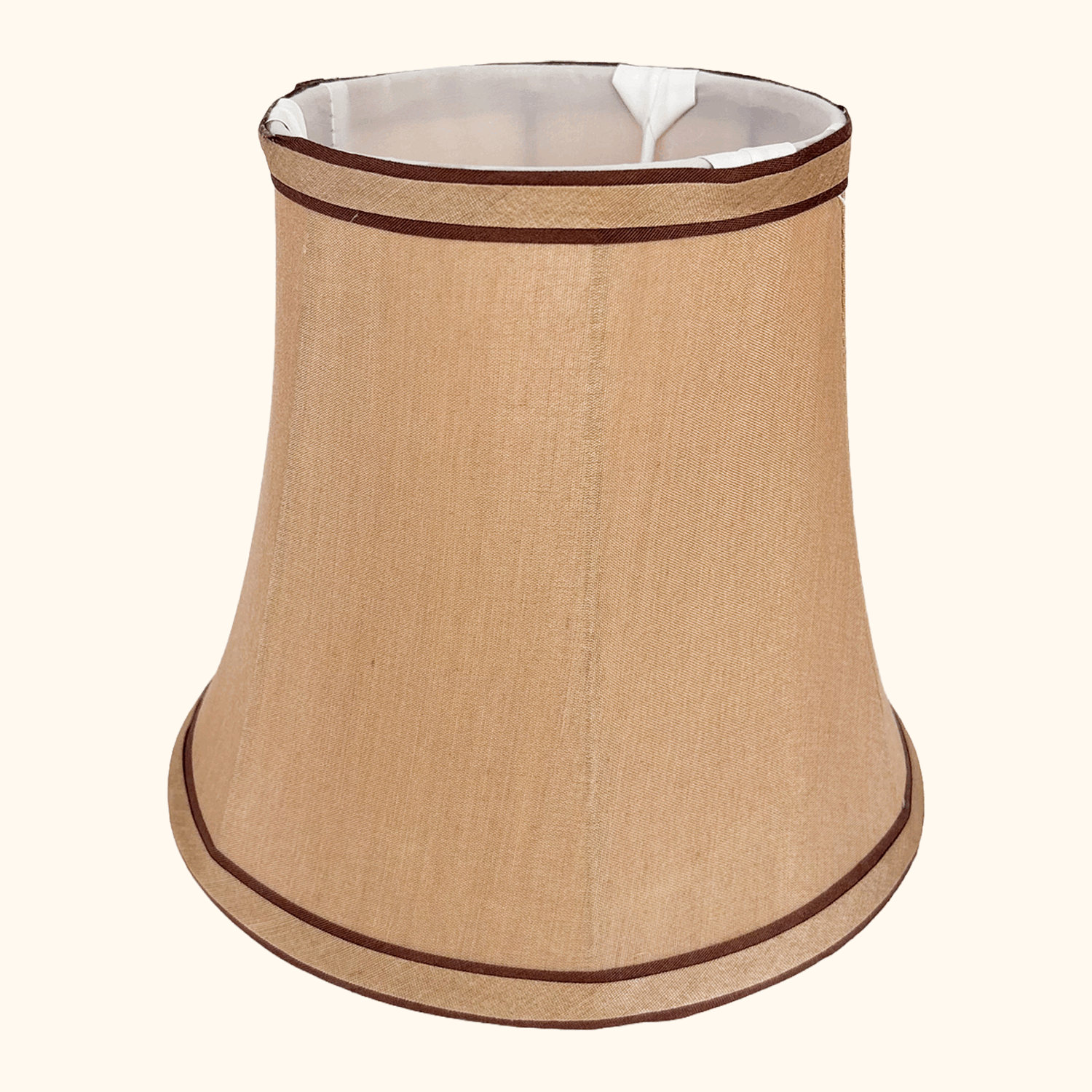 Small Brown Satin Bell Lampshade