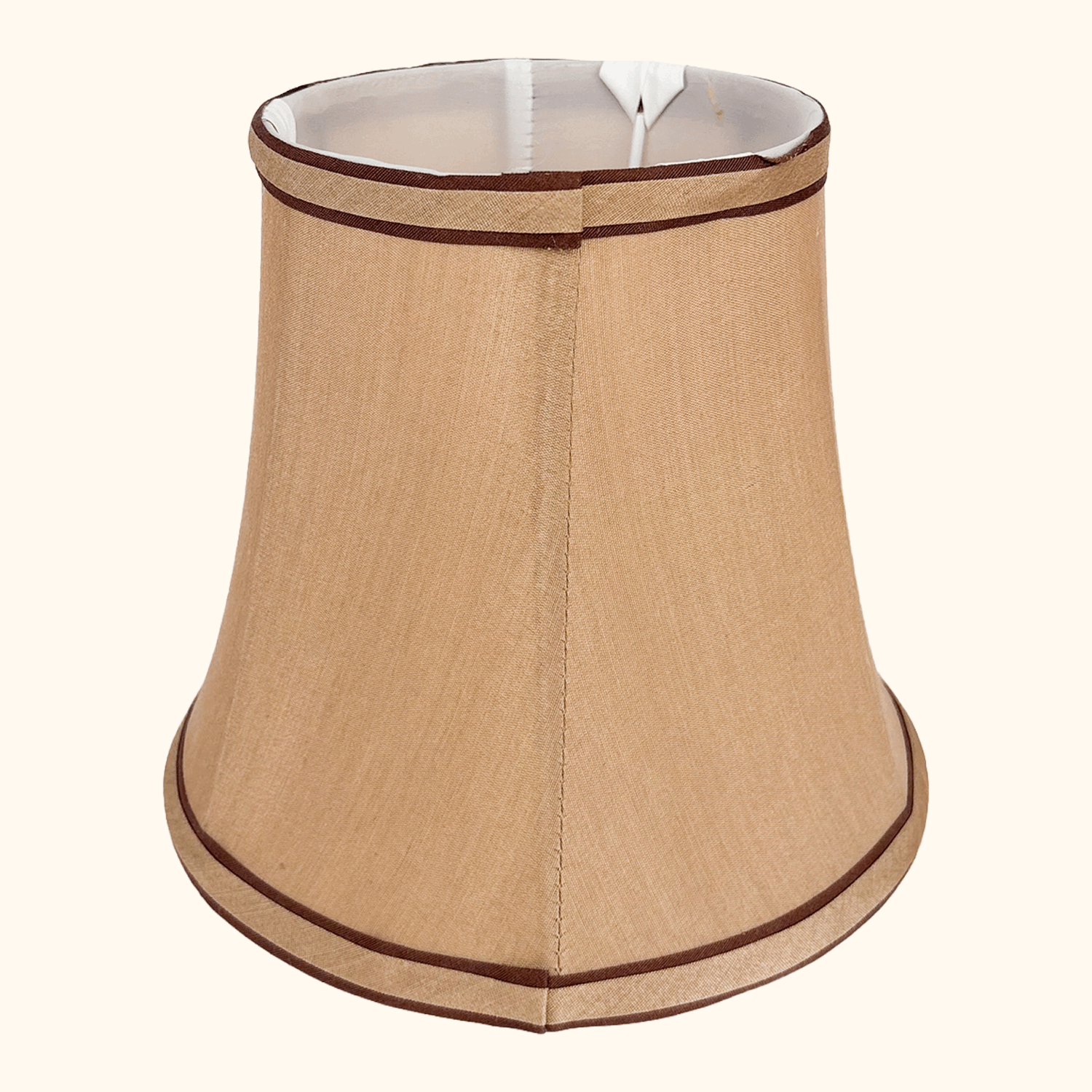 Small Brown Satin Bell Lampshade