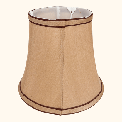 Small Brown Satin Bell Lampshade