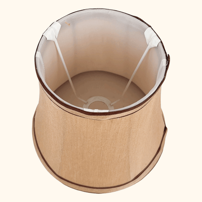 Small Brown Satin Bell Lampshade