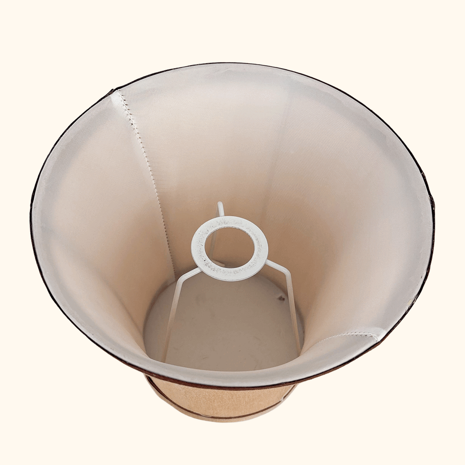 Small Brown Satin Bell Lampshade