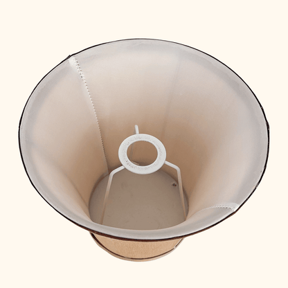 Small Brown Satin Bell Lampshade