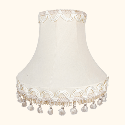 Victorian Style Cream Tassel Large Lampshade