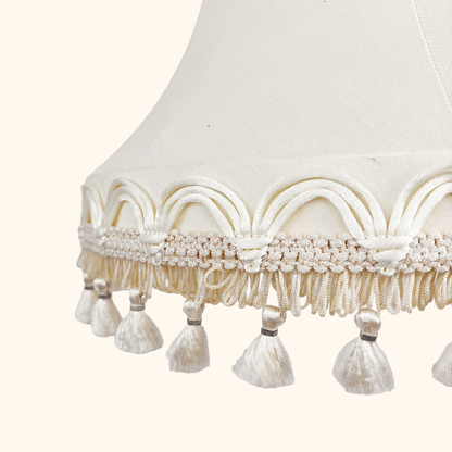 Victorian Style Cream Tassel Large Lampshade