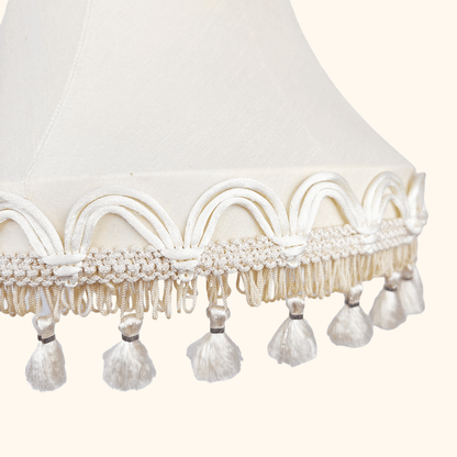Victorian Style Cream Tassel Large Lampshade