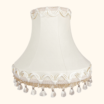 Victorian Style Cream Tassel Large Lampshade