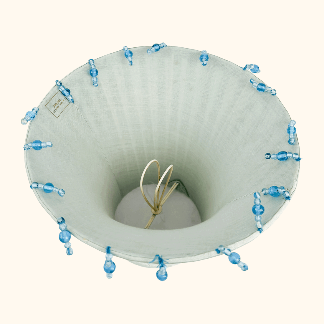 Laura Ashley Silk Beaded Fabric Lampshade