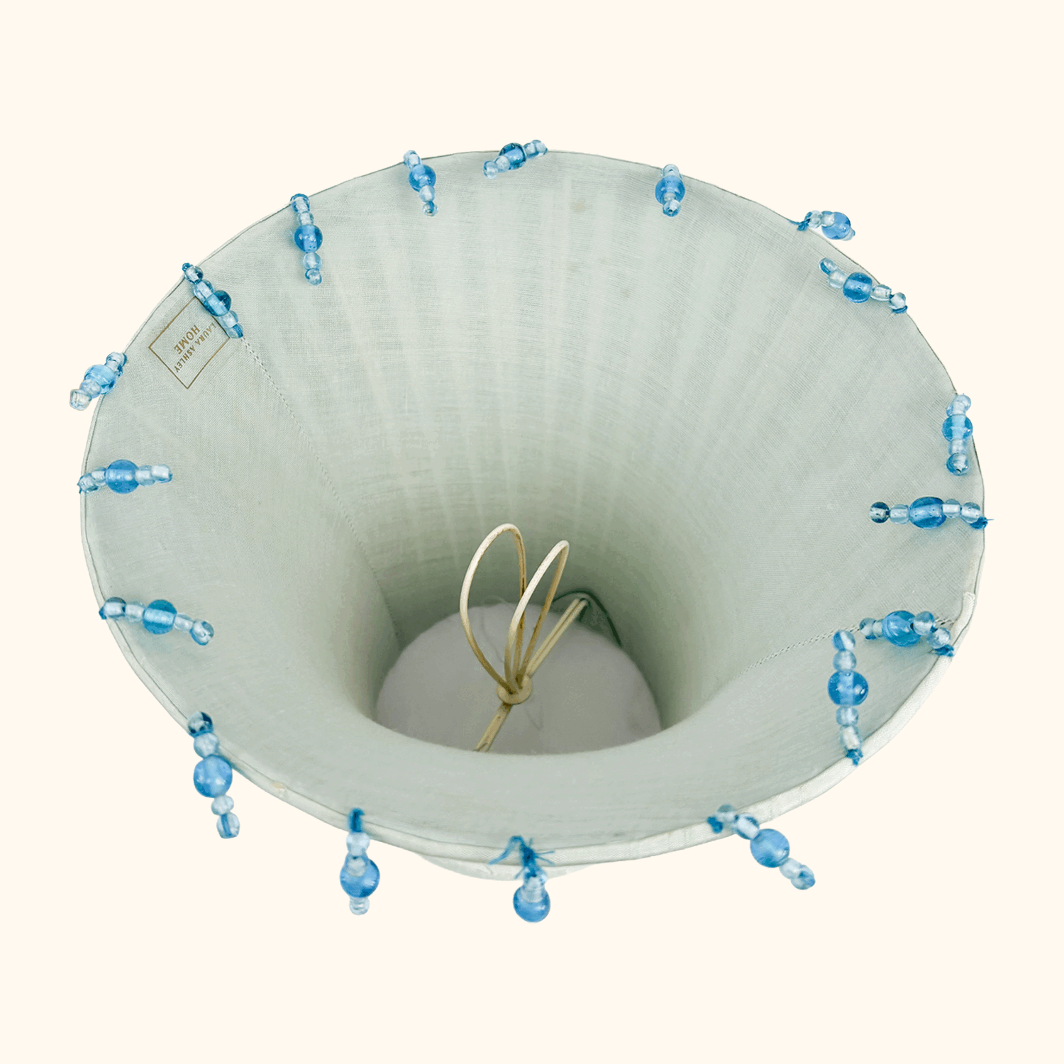 Laura Ashley Silk Beaded Fabric Lampshade
