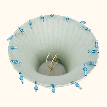 Laura Ashley Silk Beaded Fabric Lampshade