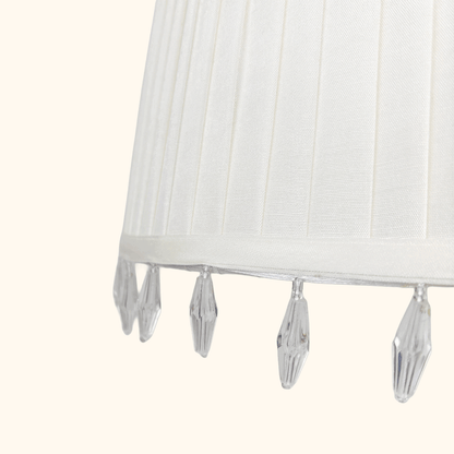 Laura Ashley Cream Satin Beaded Drum Lampshade
