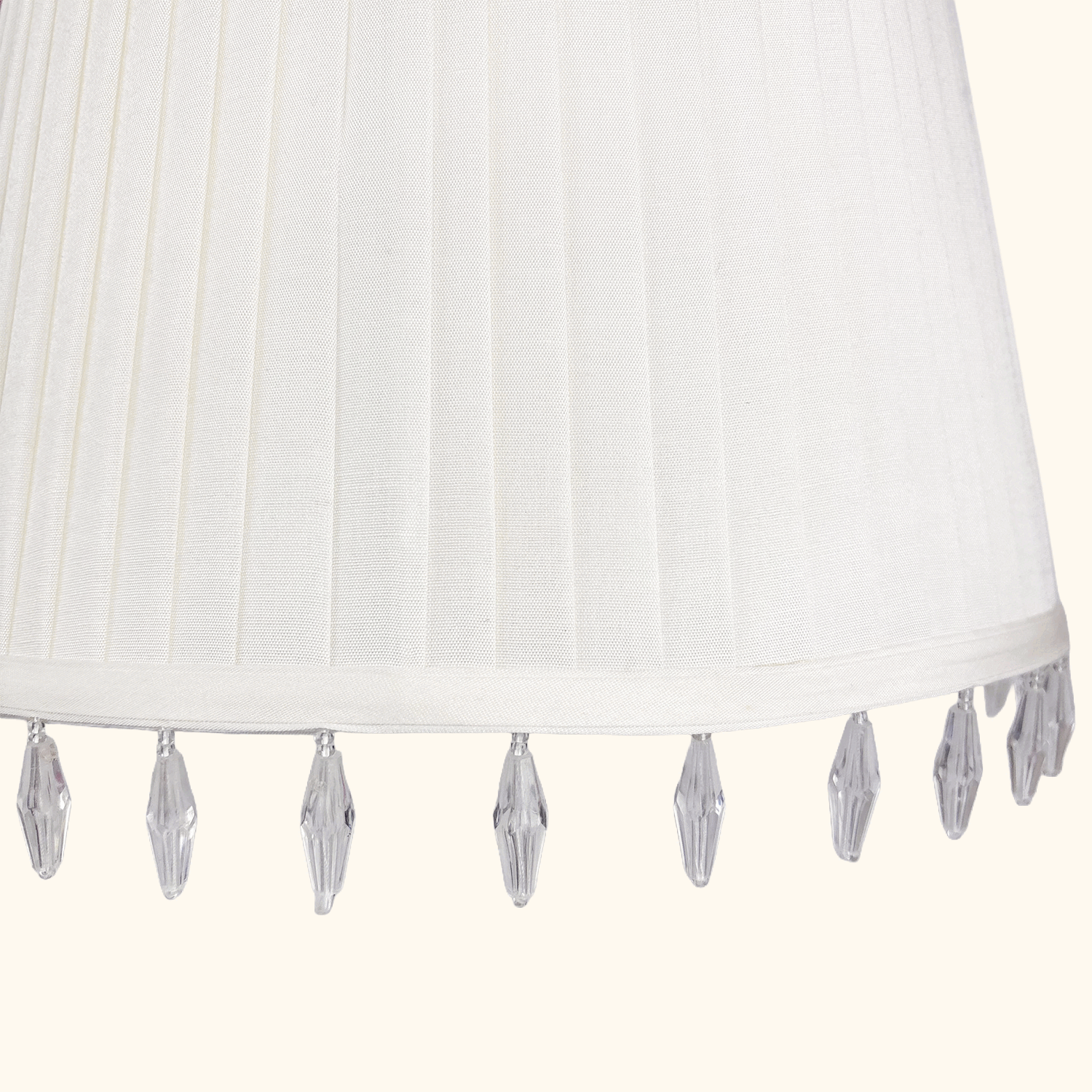 Laura Ashley Cream Satin Beaded Drum Lampshade