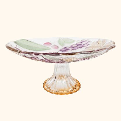 SOGA Japan Coloured Glass Fruit Pedestal Cake Stand