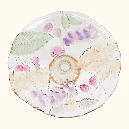 SOGA Japan Coloured Glass Fruit Pedestal Cake Stand