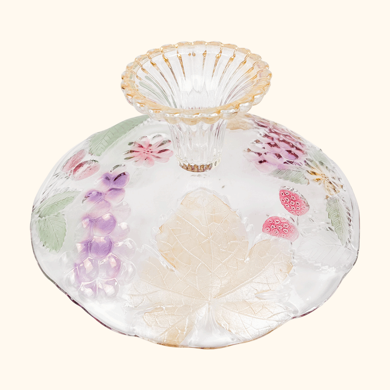 SOGA Japan Coloured Glass Fruit Pedestal Cake Stand