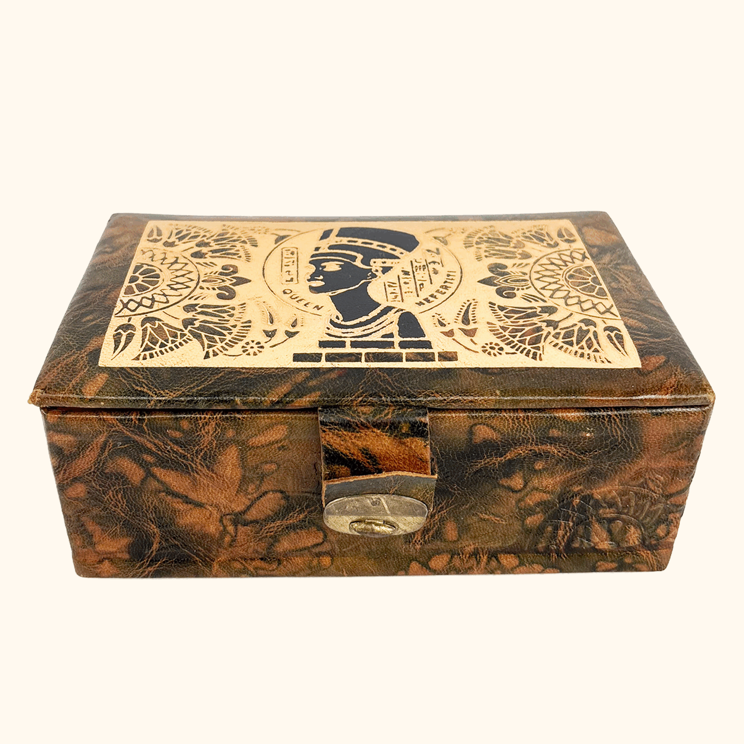 Egyptian Camel Leather Jewellery Box