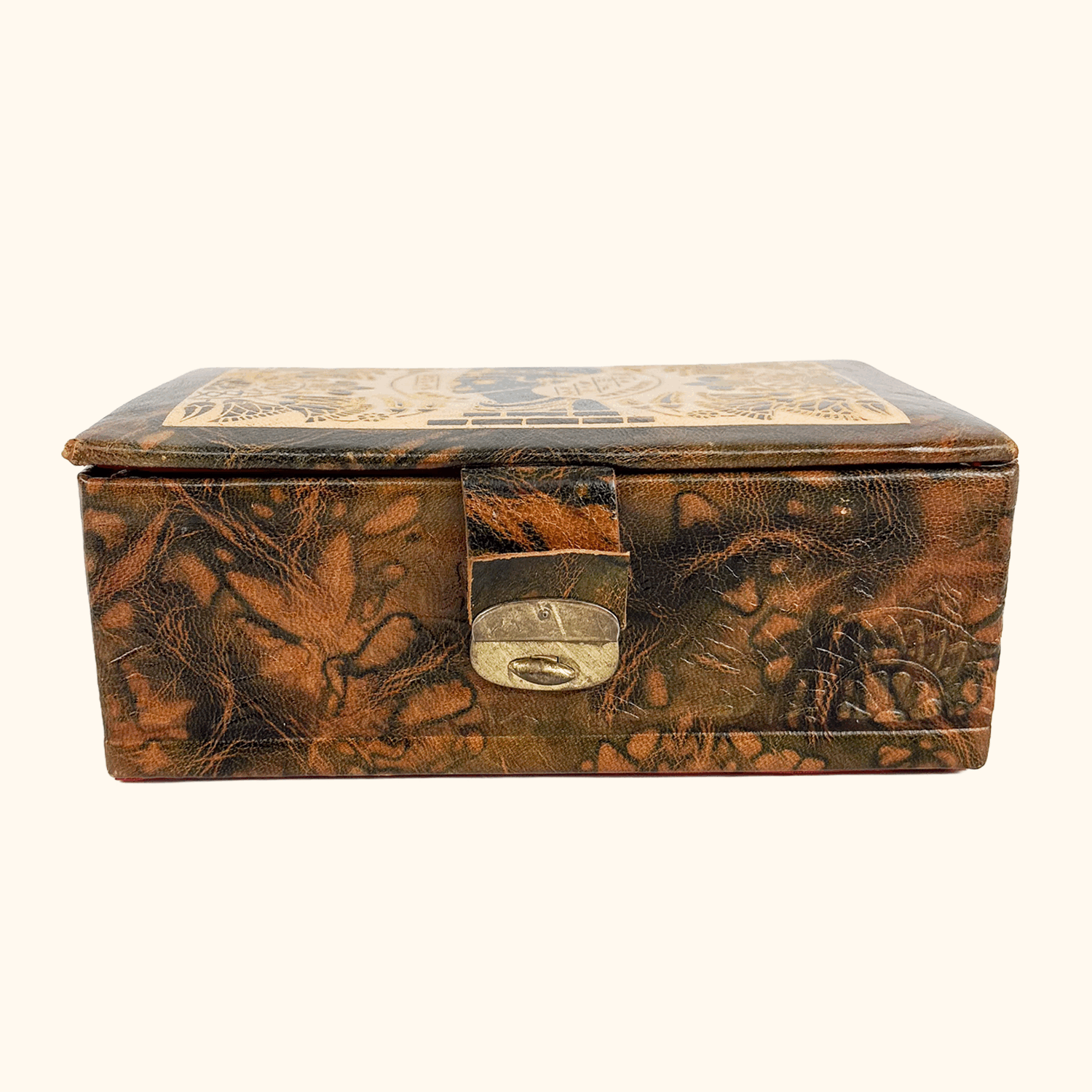 Egyptian Camel Leather Jewellery Box