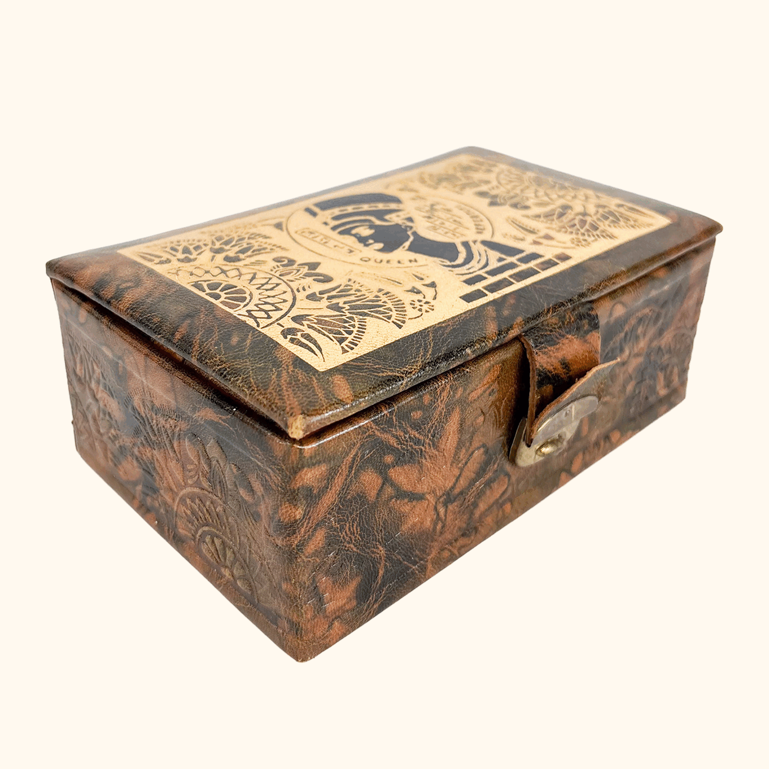 Egyptian Camel Leather Jewellery Box